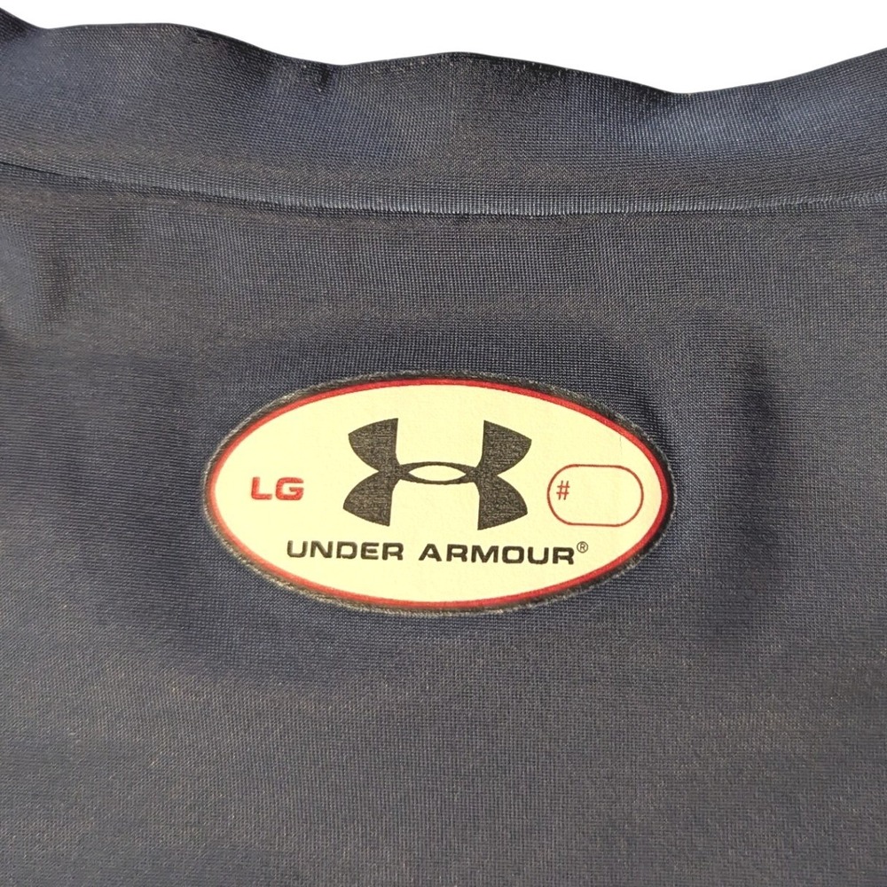 Under Armour Mens HeatGear Compression Long Sleeve Shirt Navy Blue LG Large - Picture 6 of 10